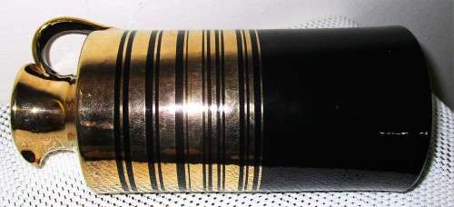 LARGE DECORATIVE CERAMIC POT WITH BEAUTIFUL GOLD & BLACK DESIGN