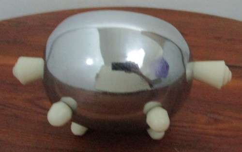 1950s Vintage Ever hot Teapot, Sugar Bowl Chrome plated, insulated, earthenware