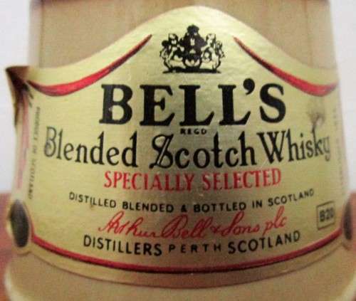 Bells Old Scotch Whisky bottle PERTH SCOTLAND BY WADE