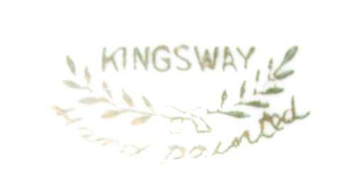 Stunning KINGS WAY porcelain Trio with a stunning navy design with touches of gold - Elegant!!!