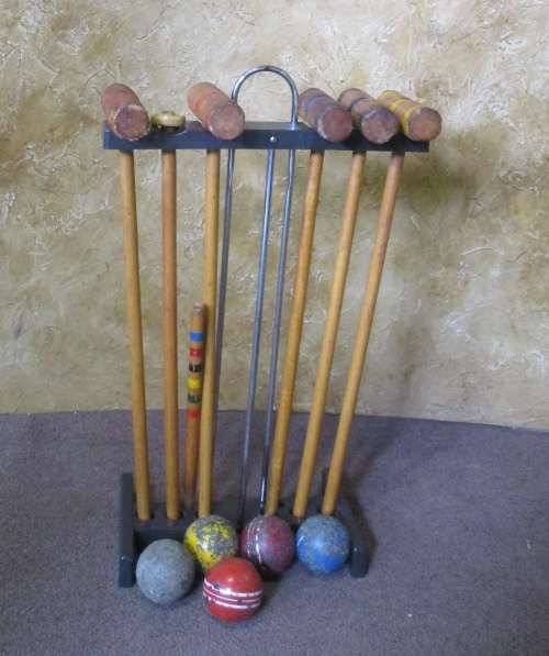 1950s Croquet Set. This set is for six players or less.