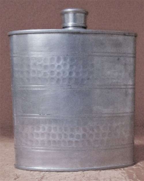 A FANTASTIC PEWTER FLASK VERY HANDY TO HAVE BY SELMARK PEWTER