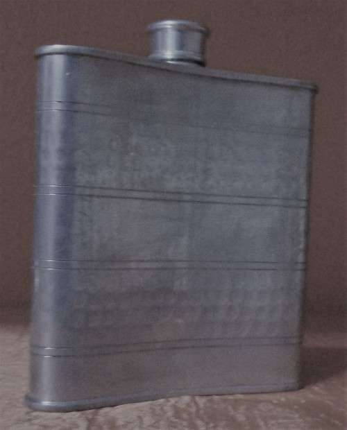 A FANTASTIC PEWTER FLASK VERY HANDY TO HAVE BY SELMARK PEWTER