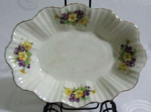 Vintage Royal Art Pottery Longton C, made in England, English porcelain dish