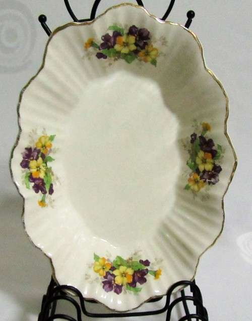 Vintage Royal Art Pottery Longton C, made in England, English porcelain dish