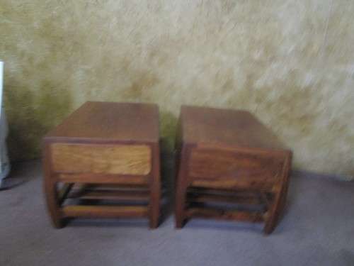 TWO STYLISH BEDSIDE CABINETS OR SIDE TABELS WITH A DRAWER A MARVELOUS DESIGN -BID PER EACH