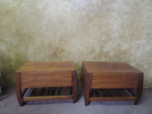 TWO STYLISH BEDSIDE CABINETS OR SIDE TABELS WITH A DRAWER A MARVELOUS DESIGN -BID PER EACH