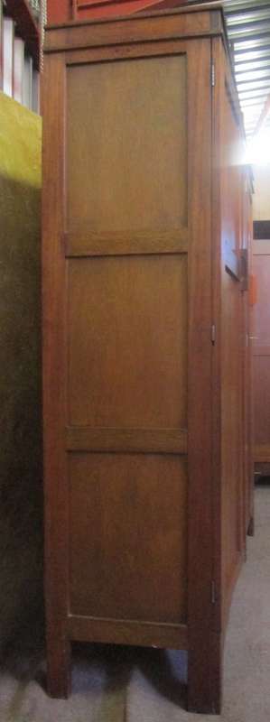 A ABSOLUTELY STUNNING EXTRA LARGE ANTIQUE OAK CUPBOARD WITH THREE DRAWERS