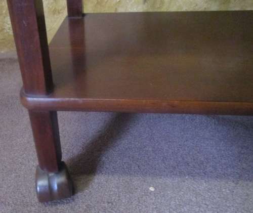A STYLISH VINTAGE SERVING TROLLEY ON CASTERS BEAUTIFUL PIECE