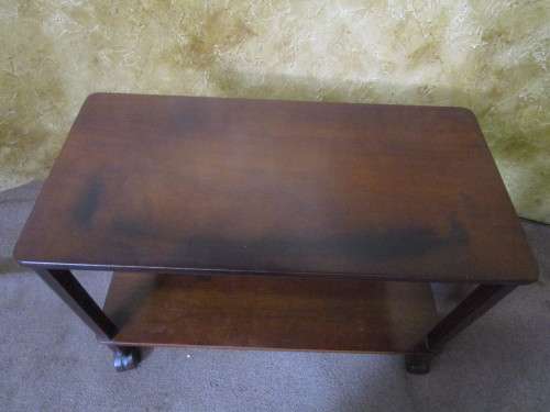 A STYLISH VINTAGE SERVING TROLLEY ON CASTERS BEAUTIFUL PIECE