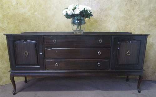 WOW!!! A GORGEOUS SOLID IMBUIA? QUEEN ANNE STYLE SIDE SERVER IN EXCELLENT CONDITION!!!