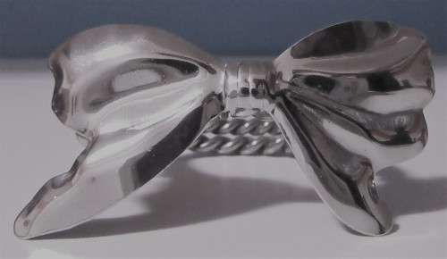 10 Stylish Silver Plated Bow Napkin Holders - Bid per Each