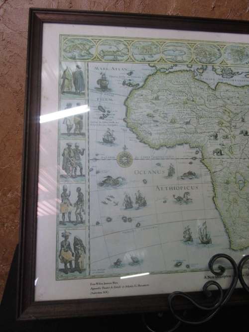 A LOVLEY LARGE PRINT OF THE NEW DESCRIPTION OF AFRICA 1631 - THE FOLGER SHAKE SPEAR LIBARY
