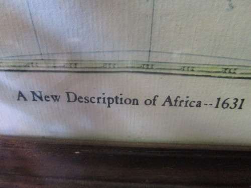 A LOVLEY LARGE PRINT OF THE NEW DESCRIPTION OF AFRICA 1631 - THE FOLGER SHAKE SPEAR LIBARY