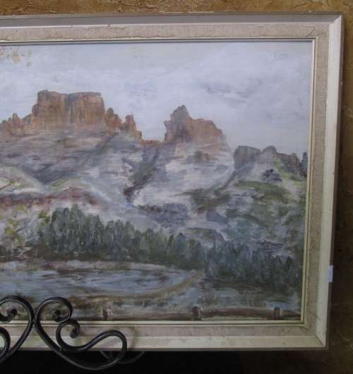 A MARVELOUS VINTAGE LANDSCAPE LOOK LIKE OIL ON BOARD