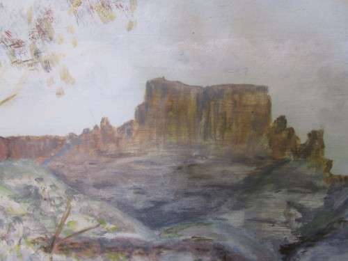 A MARVELOUS VINTAGE LANDSCAPE LOOK LIKE OIL ON BOARD