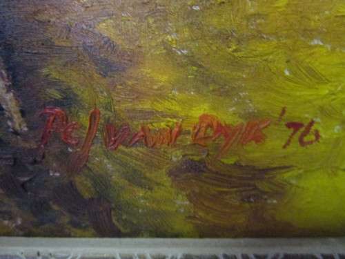 A GORGEOUS ALOE SEEN OIL ON BOARD BY PE VAN DYK - STUNNING VINTAGE PICTURE