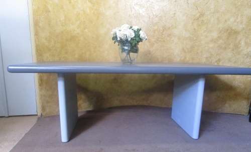 A VERY LARGE 8 SEATER CHALK PAINTED ENTERTAINMENT TABLE SURE IT WILL MAKE A STATEMENT