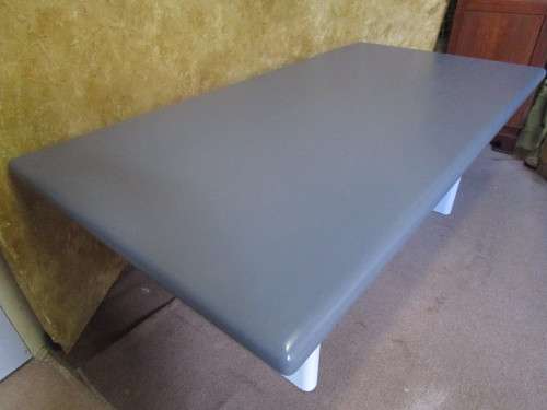 A VERY LARGE 8 SEATER CHALK PAINTED ENTERTAINMENT TABLE SURE IT WILL MAKE A STATEMENT