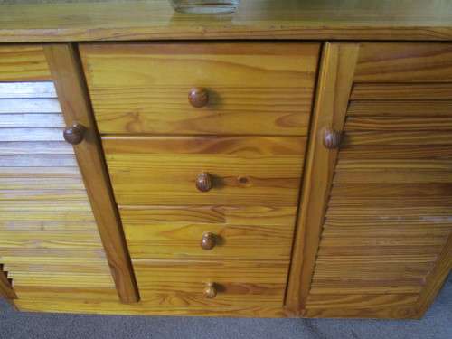 A MARVELOUS PINE SIDE BOARD WITH FOUR DRAWERS AND TWO DRAWERS PERFECT FOR STUDY