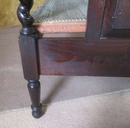 BARLEY TWIST 1920'S OAK SINGLE BED Good quality, unusual barley twist oak single bedstead