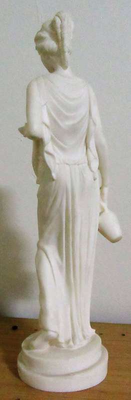 Vintage 1960's, Reproduction Santini Sculpture Made in Italy, Partial Nude Figurine Marble Composite