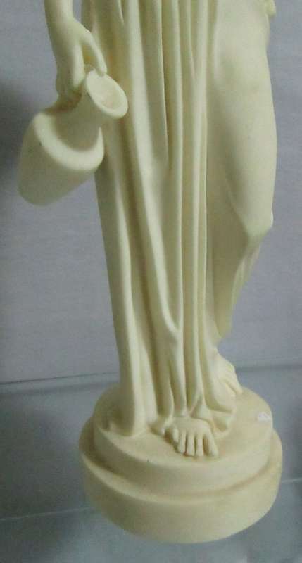 Vintage 1960's, Reproduction Santini Sculpture Made in Italy, Partial Nude Figurine Marble Composite