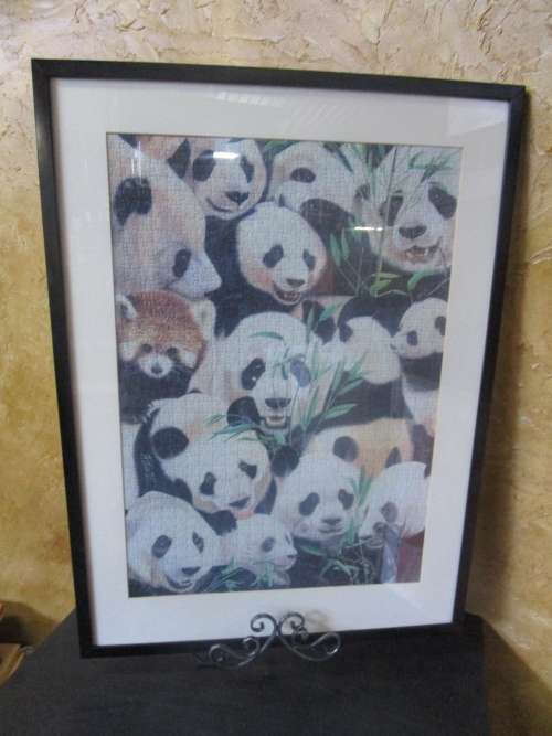 A LOVLEY VERY LARGE FRAMED PANDA PUZZEL PERFECT FOR A KIDS ROOM 70CM X 85CM 2CM