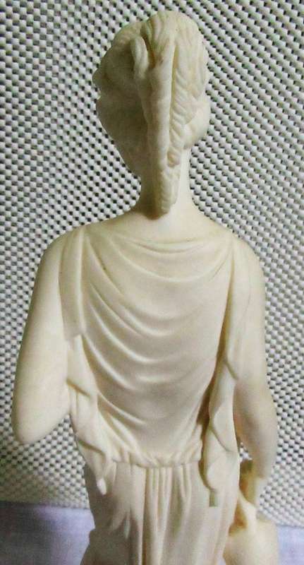 Vintage 1960's, Reproduction Santini Sculpture Made in Italy, Partial Nude Figurine Marble Composite