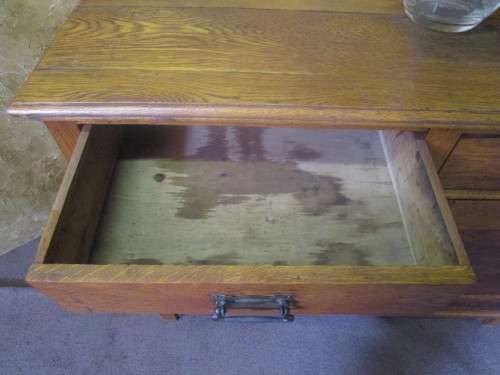 AN EXQUISITE ANTIQUE TWO DRAWER & TWO DOOR SERVER CABINET IN GOOD CONDITION
