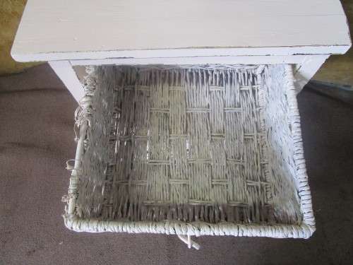 A MARVELOUS PAINTED UNIT WITH THREE WOVEN BASKETS