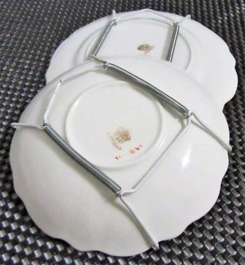 TWO MARVELOUS FINE ENGLISH PORCELAIN WALL DISPLAY PLATES WITH HOOKS BID PER EACH