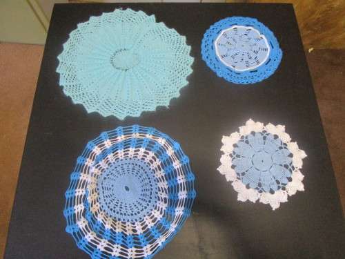 A lovely White Vintage Lovely Crochet doilies 21cm -35cm bid per each