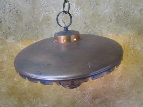 A VERY DIFFERENT BRASS METAL CEILING LIGHT - TESTED & WORKING