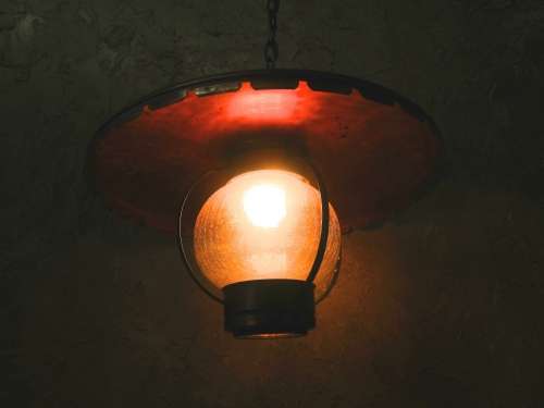 A VERY DIFFERENT BRASS METAL CEILING LIGHT - TESTED & WORKING