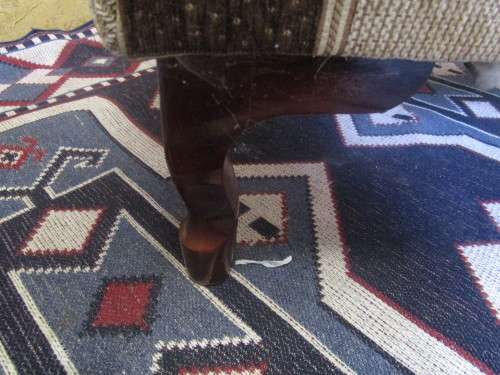 A CHARMING COMFORTABLE WING BACK CHAIR IN EXCELLENT CONDITION