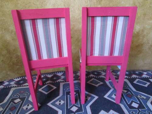 TWO DELIGHTFUL CHALK PAINTED SHABBY CHIC CHAIRS - BID PER EACH