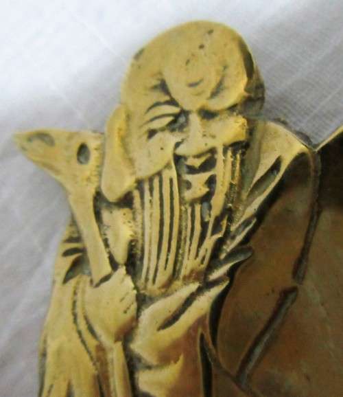 TWO AMAZING ORIENTAL DESIGNED SOLLID BRASS ASHTRAYS - STUNNING COLLECTABLE ITEMS BID PER EACH