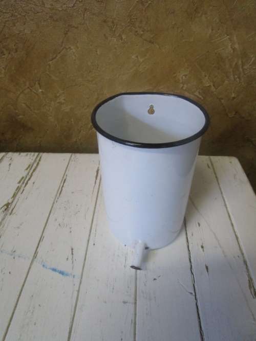 White Medical Feeding and drinking Cup / Mug with a nozzle from Soviet era 1980's