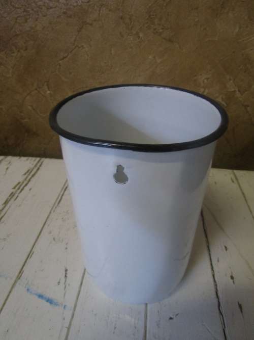 White Medical Feeding and drinking Cup / Mug with a nozzle from Soviet era 1980's