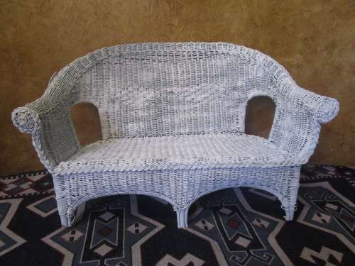 A MUST HAVE!!! A FANTASTIC VINTAGE PATIO SET ONE BID FOR ALL - TWO SEATER & TABLE