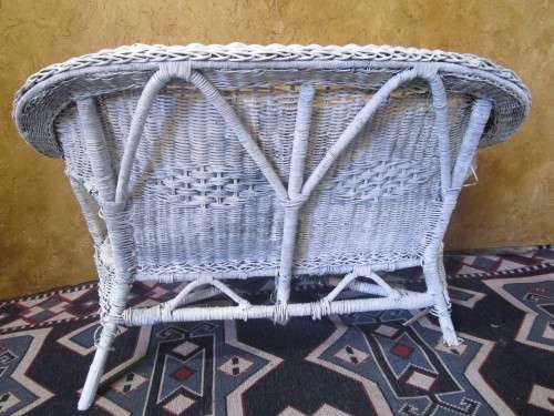 A MUST HAVE!!! A FANTASTIC VINTAGE PATIO SET ONE BID FOR ALL - TWO SEATER & TABLE