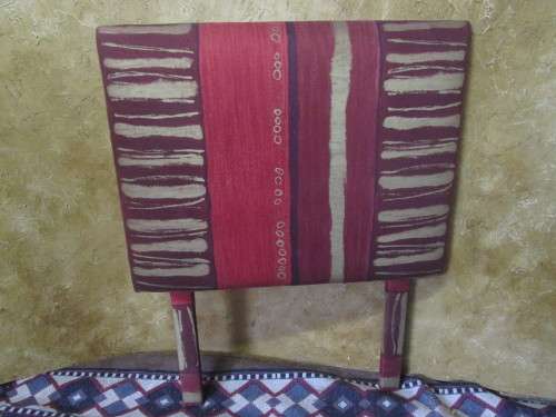 A LOVLEY COVERD SINGLE HEAD BOARD - IN GOOD CONDITTION