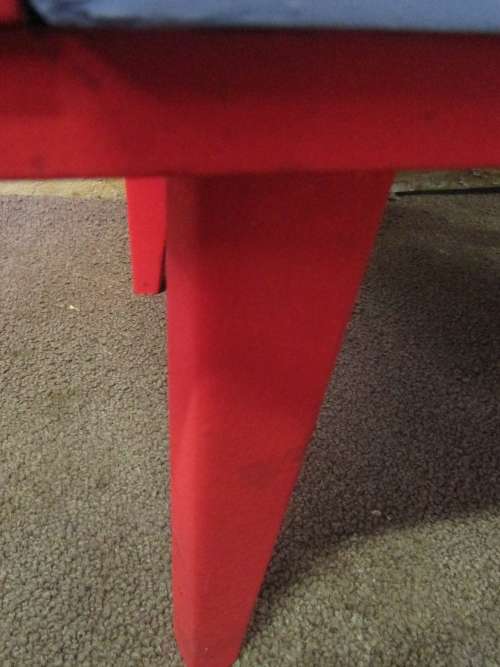 A MARVELOUS CHEVELLE MIRROR WITH A DRAWER UP CYCLED FROM DRAB TO FAB