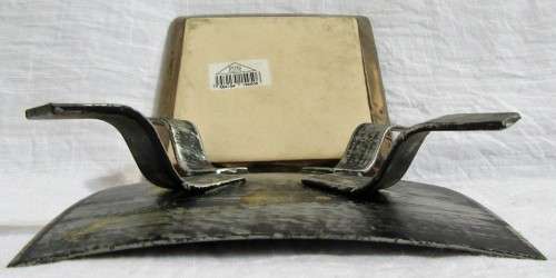 TWO MARVELOUS METAL CANDLE STANDS WITH THICK GLASS LOOS INLAY PERFECT FOR THICK PILLAR CANDLE B/P/E