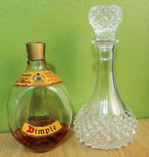 This a beautiful Crystal? decanter. It is heavy Piece with lovely detail - true Elegance  & Style.!