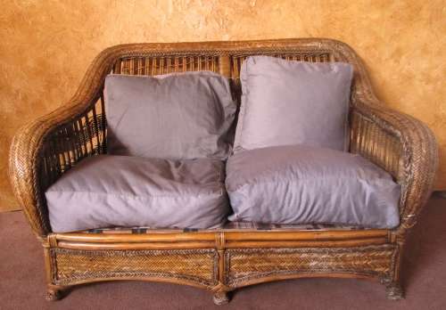 A VERY COMFORTABLE TWO SEATER SOFA COACH  FOR THE GARDEN OR PATIO