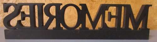 A BEAUTIFUL DECORATIVE WOODEN 3D MEMORIES SIGN