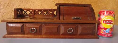 ABSOLUTELY MARVELOUS A LITTLE WOODEN WRITING BUREU PERFECT FOR A DESK OR DRESSING TABLE