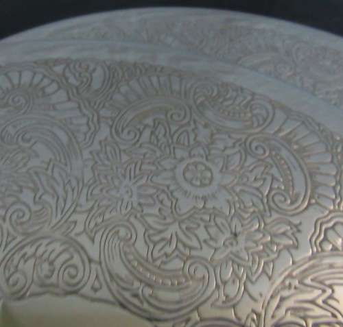 TWO STYLISH ENGRAVED - DETAILED SILVER PLATED HOT POT STAND - ELGANT & CLASS - BID PER EACH